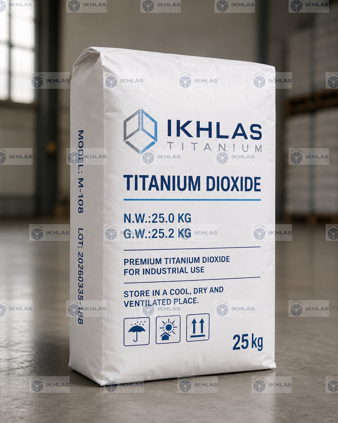 M-108 titanium dioxide product packaging