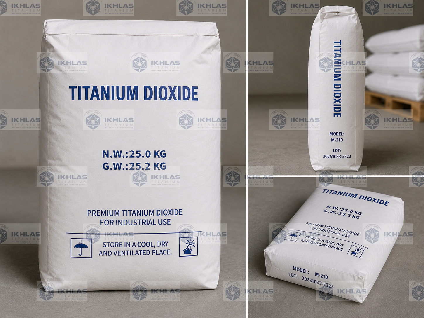 M-210 titanium dioxide product packaging
