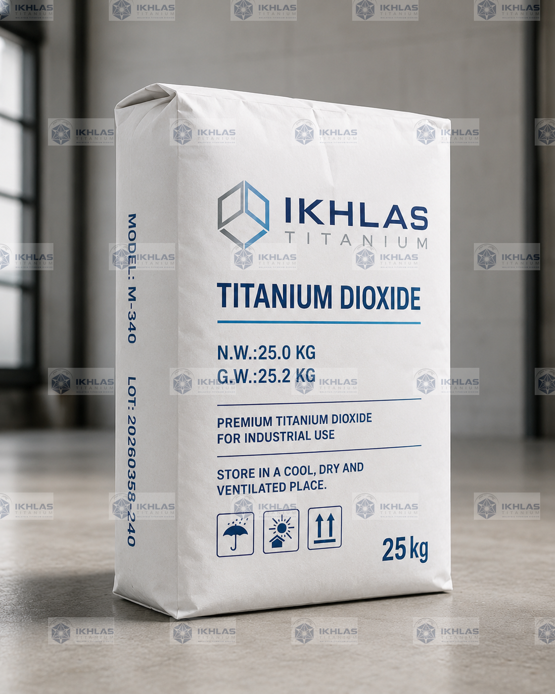 M-340 titanium dioxide product packaging