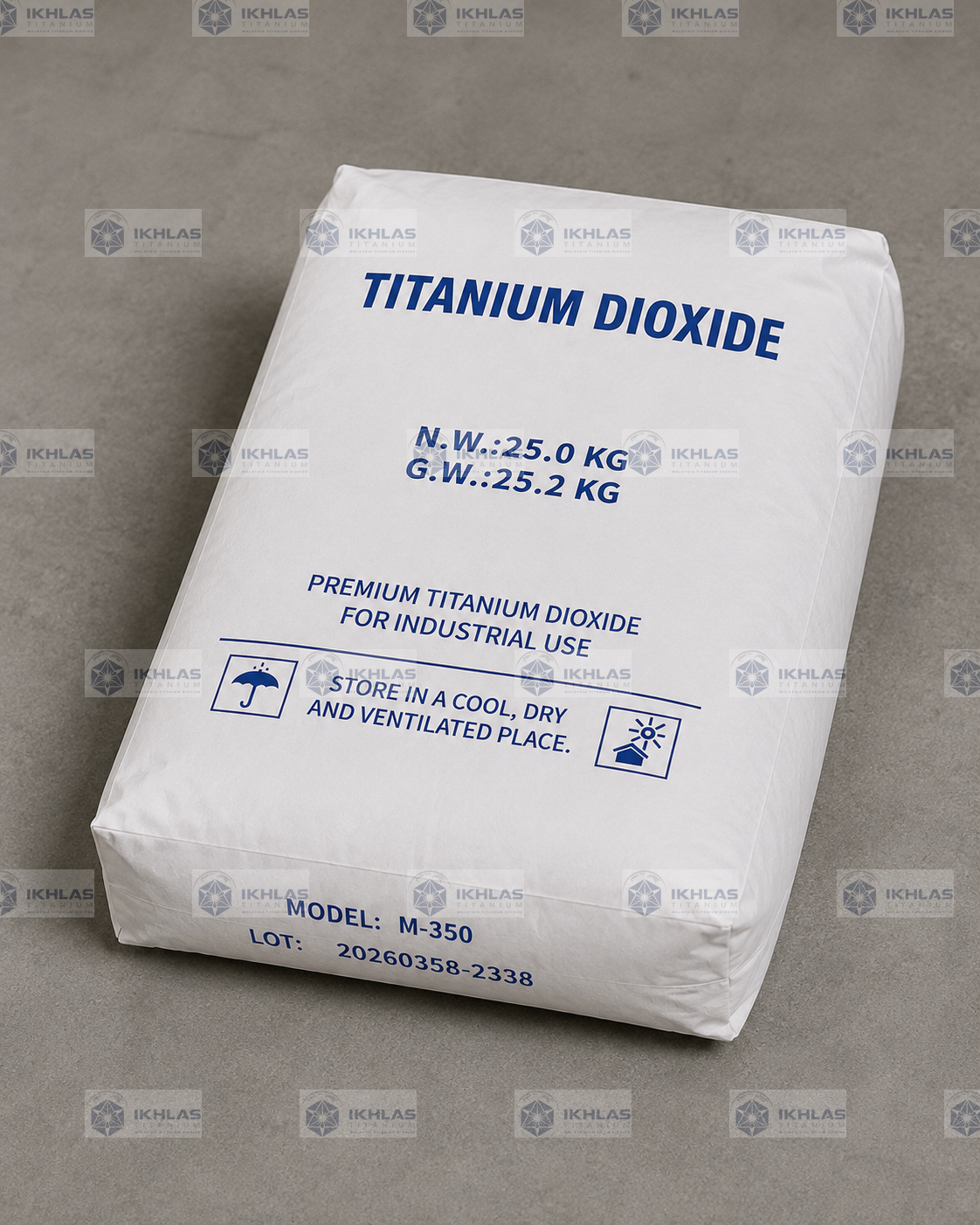 M-350 titanium dioxide product packaging