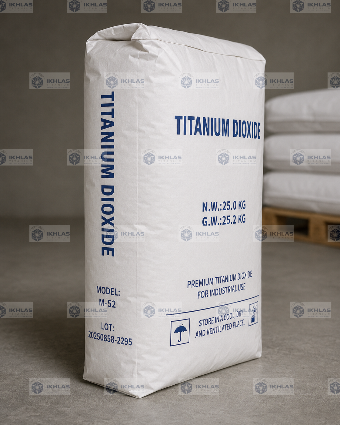 M-52 titanium dioxide product packaging